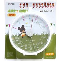 エンペックス気象計 くまのがっこう温・湿度計(丸型) TM-6209 1個