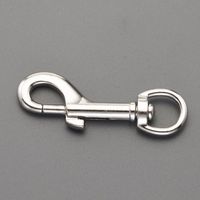 エスコ 75mm スプリングスナップ(スイベル金具付) EA638AX-72 1セット(30個)（直送品）