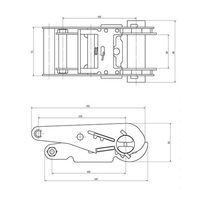 エスコ 50mmx 8.0m/1520kg ベルト荷締機(エンドレス) EA982SB-38 1個（直送品）