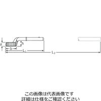 エスコ 27mm 片口めがねレンチ(継ぎ柄式・頭) EA613B-27 1個(1丁)（直送品）