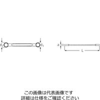 エスコ 30x34mm 両口めがねレンチ(ストレート) EA616GE-12 1本(1丁)（直送品）