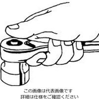 エスコ 1/2”DRx330mm ラチェットハンドル(首振り・ロッキング) EA618CA-3 1丁（直送品）