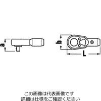 エスコ 3/4”DR ラチェットヘッド EA617WR-13 1個（直送品）