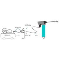 エスコ 600ml グリースガン(エアー式) EA166D 1個（直送品）