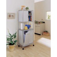 エスコ 550x350x1490mm メタルラックミニ(キャスター付) EA976AK-3 1組（直送品）