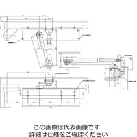 エスコ 180kg以下 ドアクローザー(標準型/シルバー) EA951LC-10A 1個（直送品）