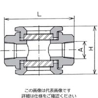 エスコ PT1/2”[透視式]サイトグラス(ステンレス製) EA469SC-4 1個（直送品）