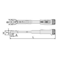 エスコ 20ー100N・m(1/2”DR) [ラチェット式]トルクレンチ EA723NE-100B 1本（直送品）