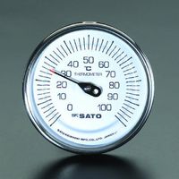エスコ 0ー100°C/100mm バイメタル式温度計 EA727AB-7 1個（直送品）
