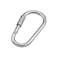 エスコ 14x204mm 安全環付カラビナ(ステンレス製) EA638JF-14 1個（直送品）