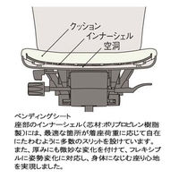 【設置込】イトーキ　フルゴ　オフィスチェア　ローバック　ベースカラーブラック　ループ肘付　モスグリーン／ブラック　KF-446GB-T1T1Q6　1脚（直送品）