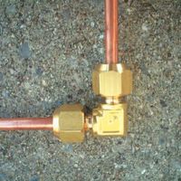 エスコ F1/2”xF1/2” フレアーエルボユニオン EA442AJ-4 1セット(3個)（直送品）