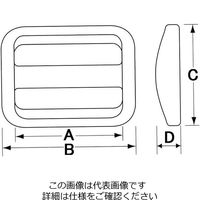 エスコ 50mm アジャスター(プラスチック製・5個) EA628RK-50 1セット(100個:5個×20袋)（直送品）