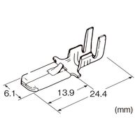 エスコ 0.50ー2.00mm2 250差込形プラグ(100個) EA538RA-9 1セット(500個:100個×5袋)（直送品）