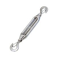 エスコ 1/4” ターンバックル(フック&フック・ステンレス製) EA638CF-6A 1セット(4本)（直送品）