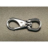 エスコ 98mm スイベルアイスナップ(ステンレス製) EA638FP-2 1セット(5個)（直送品）