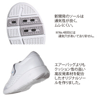 【ナースシューズ/靴】フォーク 富士ゴムナース ワイズナース 690 ホワイト 22cm 1足（直送品）