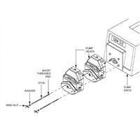 ヤマト科学 イージーロードポンプヘッドII 連装用取り付け金具 2連用 77200-02 1個 1-9248-11（直送品）
