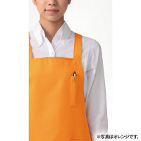 KAZEN（カゼン） 胸当てエプロン APK499-C/7 レッド男女兼用 フリーサイズ