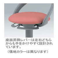 イトーキ　サポートスツール　背付　丸ベース脚　脚掛無　ブルー　PCK-1107DL-W4B7　（直送品）