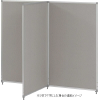 コマイ　LCPパーテーション【連結型Ａ】　クロス　グレー　幅600×奥行17×高さ1200mm　（直送品）