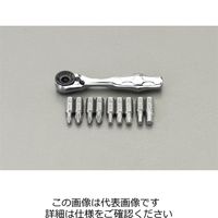 エスコ [+ Pozi Hex Torx]ビットセット(ラチェット・H付) EA562WA-10 1組(1セット)（直送品）