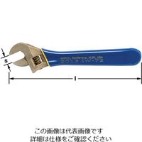エスコ 213mm モンキーレンチ(絶縁・防爆) EA642ZA-11 1丁（直送品）