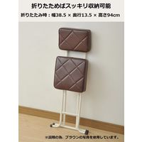 YAMAZEN　フォールディングチェア　スクエアタイプ　ブラック　（直送品）