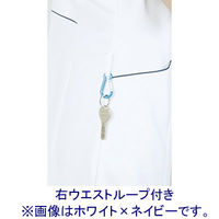 住商モンブラン ナースワンピース 半袖 白×ネイビー L 73-1958 1枚　白衣