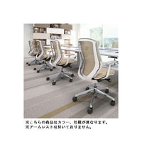 C637BW FSG8|オカムラ シルフィー ハイバック 布張 白ボディ アルミ脚 肘無し オレンジ 1脚（直送品）