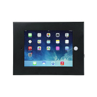 【処分品】サンワサプライ　セキュリティボックス付きiPadスタンド　W315.5×D237×H330.5（支柱）mm　ブラック/シルバー　（直送品）