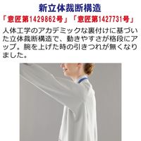 ミドリ安全 女性用 作業服 春夏 半袖 スモック 帯電防止 VELS52 15号 ライトブルー 3124103607 1点（直送品）