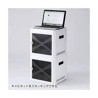 サンワサプライ　iPad・タブレット収納キャビネット　（10台収納）　ホワイト　縦収納タイプ　1台　（直送品）