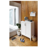 白井産業 レトロア レトロモダン風シューズラック （20足収納） ホワイト（直送品）