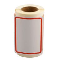 エスコ 50x70mm ボーダーラベル(赤/100片) EA956VB-33 1セット(300片:100片×3巻)（直送品）