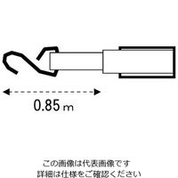 エスコ 50mmx8.3m/1500kgベルト荷締機(チェーン・フック付) EA982BC-11 1個（直送品）