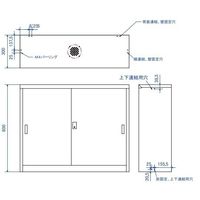 アズワン スリム薬品保管庫 (平棚・引違扉) SC-100FH 1台 3-1486-01（直送品）
