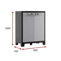 アズワン プラスチックキャビネット(Taitan)(下段、両開き) 9762000 027002 1台 3-1613-11（直送品）