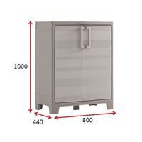 アズワン プラスチックキャビネット(Guliver)(下段、両開き) 組立済 9752000 046202 1台 3-1614-11（直送品）