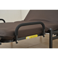 YAMAZEN　折りたたみソファーベッド　幅995×奥行2010×高さ435mm　ダークブラウン/ブラック　（直送品）