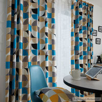 スミノエ PEANUTS セミオーダー カーテン スリーピースヌーピー 1700×1400mm ブルー 1セット(2枚入)（直送品）