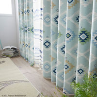 スミノエ PEANUTS セミオーダー カーテン コーストライフ 2900×2100mm ブルー 1セット(2枚入)（直送品）