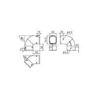 因幡電機産業 平面コーナー自在コーナー(45°ー90°) LDKSー70 白 LDKS-70-W 1セット(2個)（直送品）