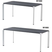 【車上渡し】アール・エフ・ヤマカワ スパイダーテーブル 幅1501×奥行801×高さ720mm ダークグレー 1台（直送品）