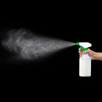 【スプレーボトル】 三宝化成 「現場のチカラ」 スプレーボトル 500ml 緑 半透明 1セット（10本）  オリジナル