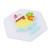 カワダ パーラービーズ シリコンプレートしかく・ろっかくセット 80-30006