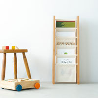 永井興産 キャンバスマガジンラックS 幅275×奥行150×高さ750mm ブラウン NK-811BR-8 1セット(8台入)（直送品）