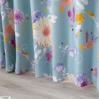 スミノエ DISNEY セミオーダー カーテン プリンセス タングルド 1600×1200mm ブルーグリーン １セット(2枚入)（直送品）