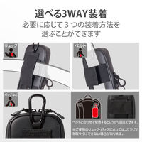 スマホポーチ 1台収納 Sサイズ 3Way 腰ベルトループ ショルダーベルトループ ブラック P-04CCBK エレコム 1個