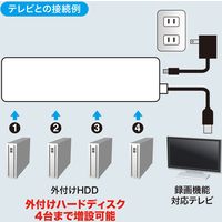 サンワサプライ HDD接続対応・面ファスナー付4ポートUSB2.0ハブ(ホワイト) USB-HTV410WN2 1個